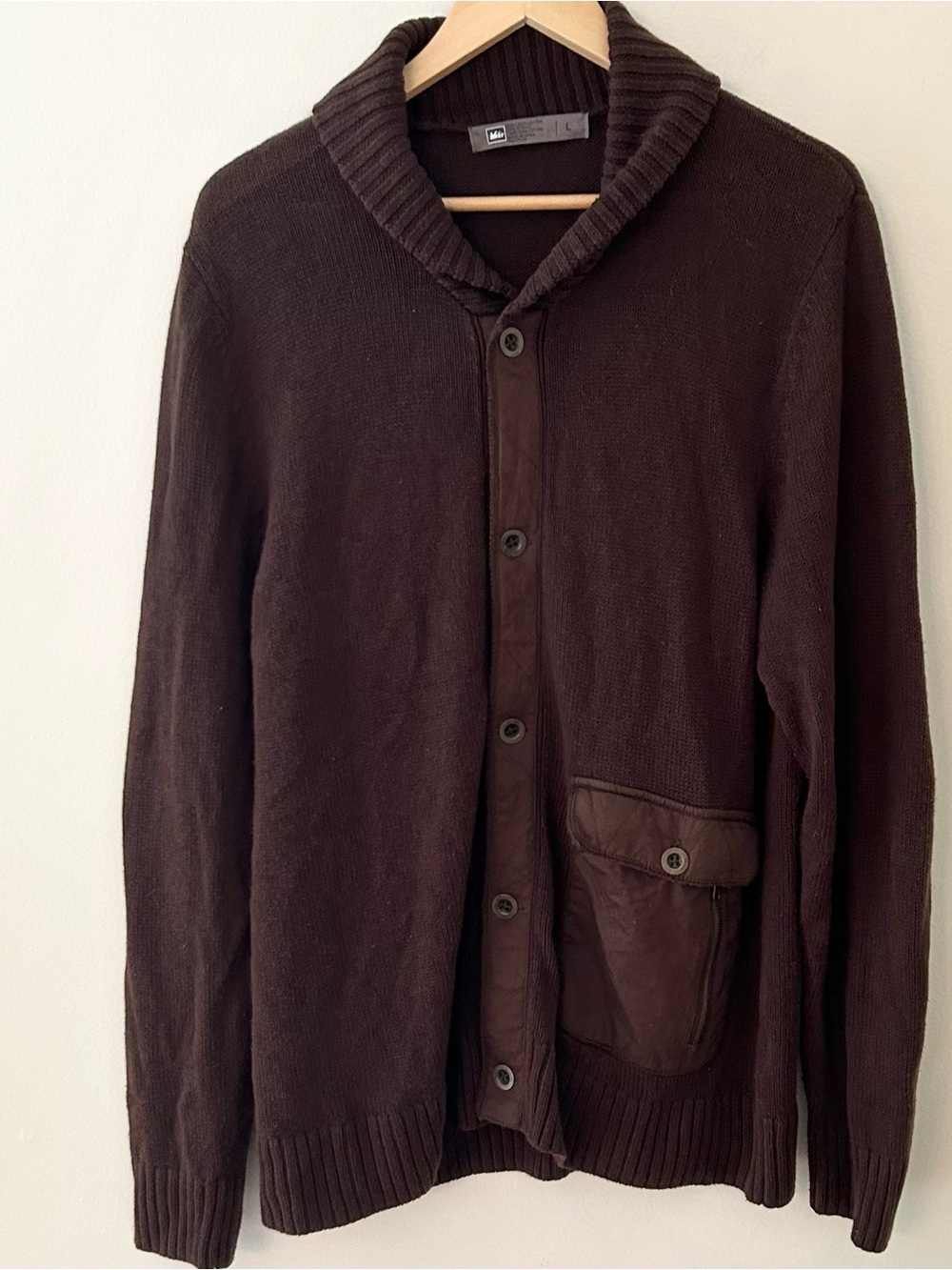 REI Army Green Men's Cardigan Sweater Medium